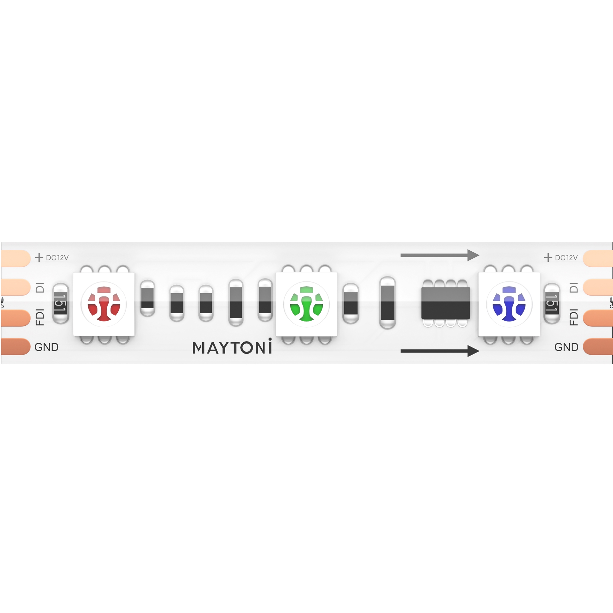 Светодиодная лента Ultra 14,4 Вт/м RGB 12V IP67 Maytoni SPI 201244