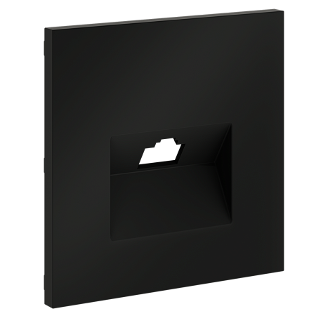 Накладка для розетки компьютерной RJ45 кат.6 Voltum S70 (черный матовый) VLS001308