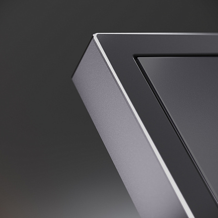 Накладка для розетки с заземлением и защитными шторками Voltum S70 METAL (антрацит) VLSM000712