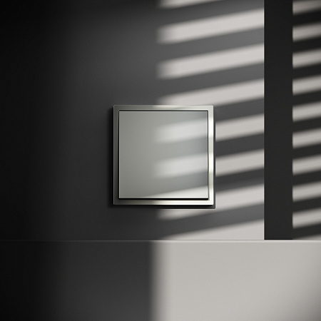 Перекрестный переключатель встраиваемый VOLTUM S70 одноклавишный (сталь) VLS010505