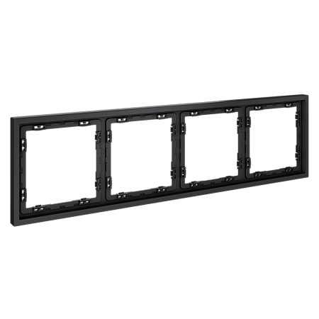 Рамка пластиковая VOLTUM S70 на 4 поста, (графит) VLS100407