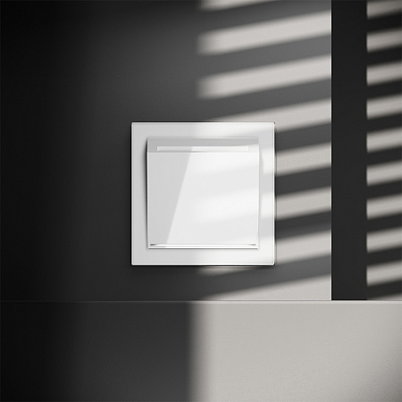 Выключатель встраиваемый карточный 16А Voltum S70 (белый глянцевый) VLS010701