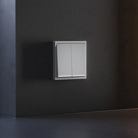 Клавиши для выключателя/переключателя двухклавишного с подсветкой Voltum S70 (серый) VLS000416 Клавиши для выключателя/переключателя двухклавишного с подсветкой Voltum S70 (серый) VLS000416