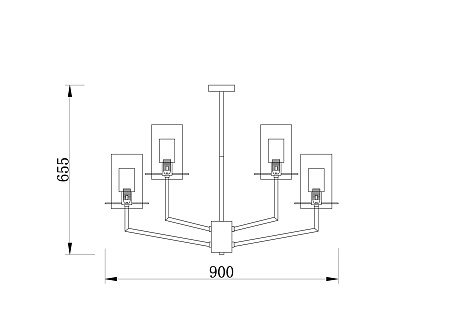 Люстра на штанге Freya Felicity FR5206PL-09FG Люстра на штанге Freya Felicity FR5206PL-09FG