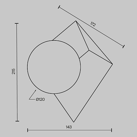 Бра Maytoni Cubeo MOD445WL-01B
