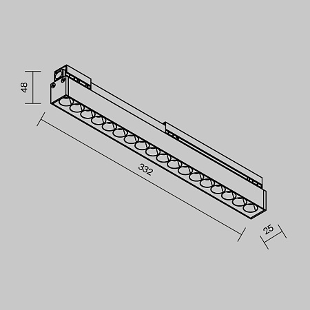 Уличный трековый мангитный светодиодный светильник Maytoni Exility IP Points O-TR02-2-S-18WB4K