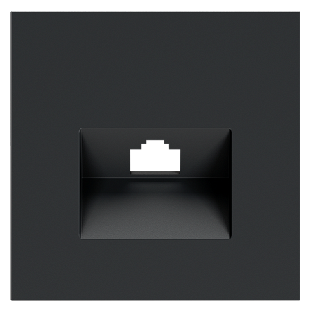 Накладка для розетки компьютерной RJ45 кат.6 Voltum S70 (графит) VLS001307