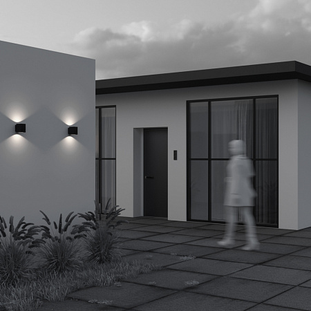 Уличный настенный светодиодный светильник Maytoni Block O507WL-L10B3K