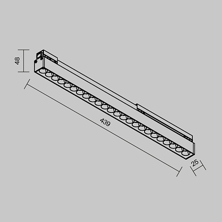 Уличный трековый мангитный светодиодный светильник Maytoni Exility IP Points O-TR02-2-S-24WB3K