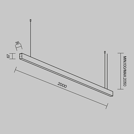 Линейный светильник светодиодный 4000К 1000*35*35мм Maytoni LL312012 Линейный светильник светодиодный 4000К 1000*35*35мм Maytoni LL312012
