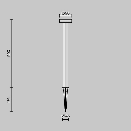 Уличный грунтовый светодиодный светильник Maytoni Stake O503FL-L4B3K1