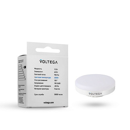 Светодиодная лампа Voltega GX53 12W 4000K 7775 Светодиодная лампа Voltega GX53 12W 4000K 7775