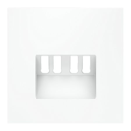 Накладка для розетки акустической 4-местной Voltum S70 (белый матовый) VLS001502