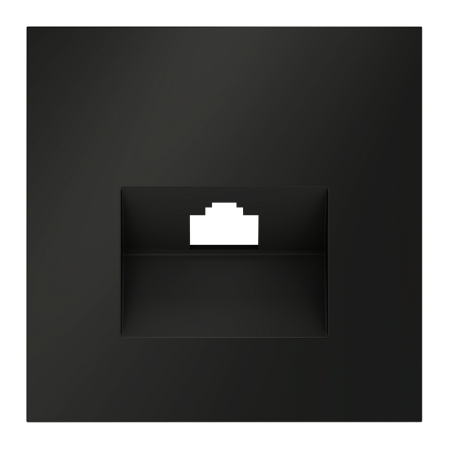 Накладка для розетки компьютерной RJ45 кат.6 Voltum S70 (черный матовый) VLS001308