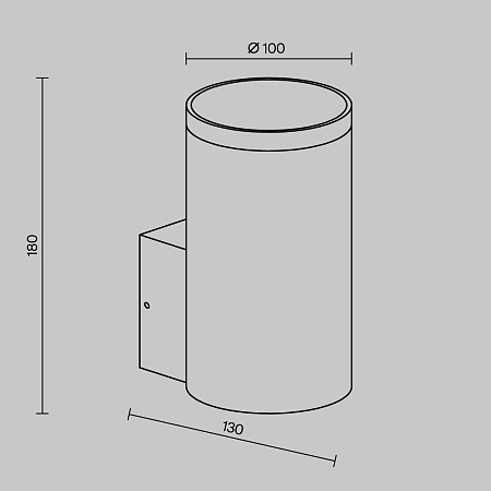Уличный настенный светодиодный светильник Maytoni Shim O514WL-L15B3K