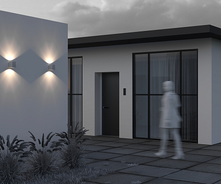 Уличный настенный светодиодный светильник Maytoni Block O507WL-L10W3K