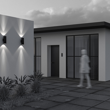 Уличный настенный светодиодный светильник Maytoni Shim O514WL-L30B3K