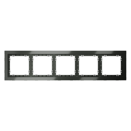 Рамка стеклянная VOLTUM S70 на 5 постов, (титан, стекло) VLS110506 Рамка стеклянная VOLTUM S70 на 5 постов, (титан, стекло) VLS110506