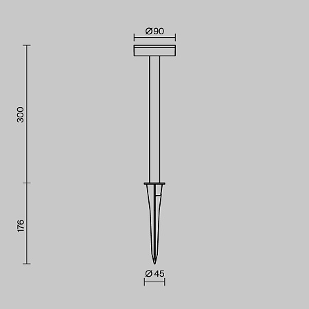 Уличный грунтовый светодиодный светильник Maytoni Stake O503FL-L4B3K