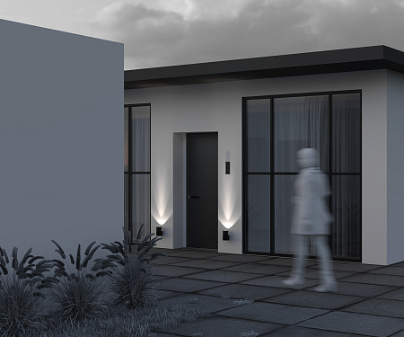 Уличный настенный светодиодный светильник Maytoni Shim O514WL-L15B3K