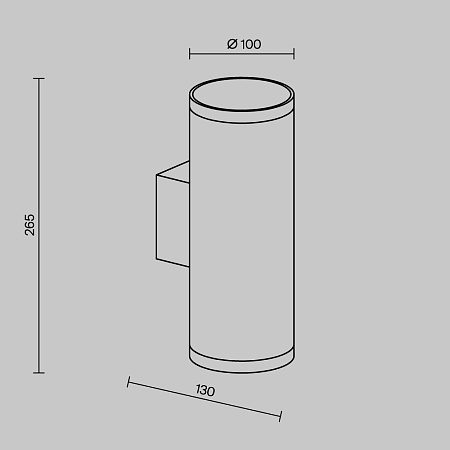 Уличный настенный светодиодный светильник Maytoni Shim O514WL-L30B3K