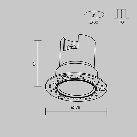 Уличный встраиваемый светодиодный светильник Maytoni Grit O501DL-L5B3K