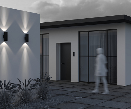 Уличный настенный светодиодный светильник Maytoni Shim O514WL-L30B3K