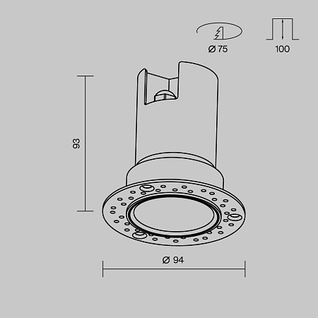 Уличный встраиваемый светодиодный светильник Maytoni Grit O501DL-L10W3K