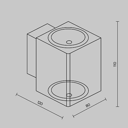 Уличный настенный светодиодный светильник Maytoni Block O507WL-L10B3K