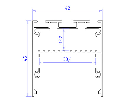 Профиль для ленты до 33мм 42*45мм ILLUMINATION GP3050BK