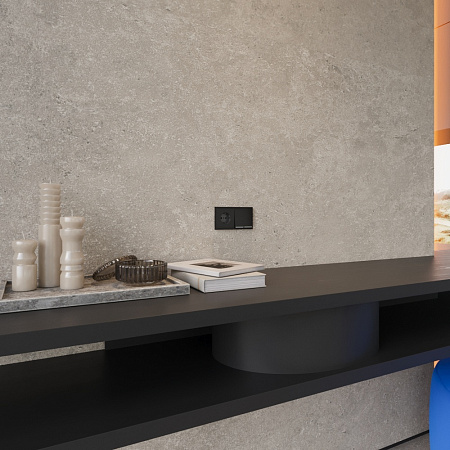 Накладка для розетки с заземлением Voltum S70 METAL (антрацит) VLSM000612