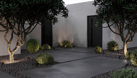 Уличный грунтовый светодиодный светильник Maytoni Bern O050FL-L2GF3K