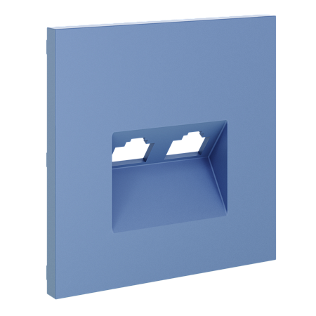 Накладка для розетки компьютерной двойной RJ45+RJ45 кат.6 Voltum S70 (деним) VLS001415