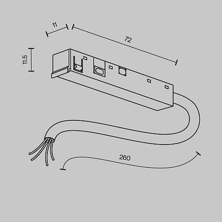 Ввод питания Maytoni Exility X TRA239B-42B Ввод питания Maytoni Exility X TRA239B-42B