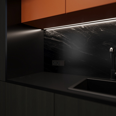 Накладка для розетки с заземлением и защитными шторками Voltum S70 METAL (антрацит) VLSM000712