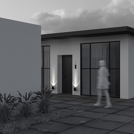 Уличный настенный светодиодный светильник Maytoni Shim O514WL-L15B3K