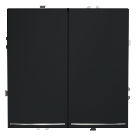 Выключатель встраиваемый VOLTUM S70 двухклавишный с подсветкой (графит) VLS020207 Выключатель встраиваемый VOLTUM S70 двухклавишный с подсветкой (графит) VLS020207