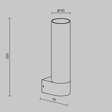 Уличный настенный светодиодный светильник Maytoni Tube O508WL-L5B3K