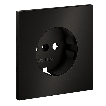 Накладка для розетки с заземлением Voltum S70 METAL (антрацит) VLSM000612