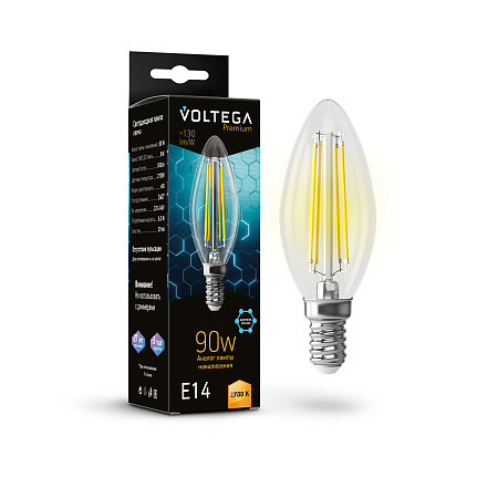Светодиодная лампа 9W 2700K E14 Voltega Crystal Graphene Candle 7218 Светодиодная лампа 9W 2700K E14 Voltega Crystal Graphene Candle 7218
