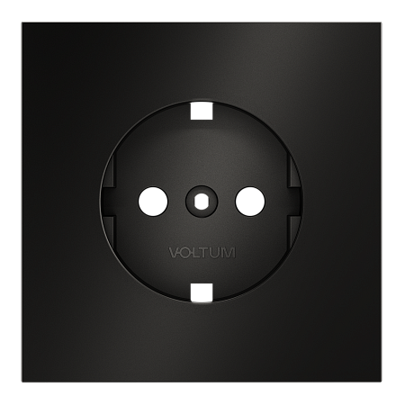 Накладка для розетки с заземлением Voltum S70 METAL (антрацит) VLSM000612