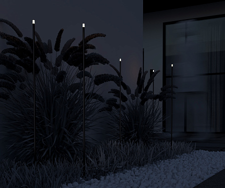 Уличный грунтовый светодиодный светильник Maytoni Spear O441FL-L1GF3K1