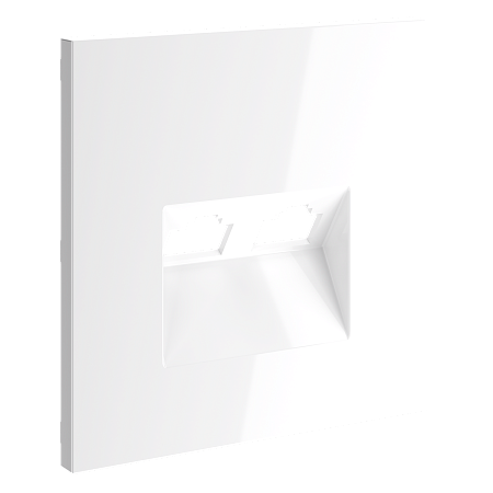 Накладка для розетки компьютерной двойной RJ45+RJ45 кат.6 Voltum S70 (белый глянцевый) VLS001401