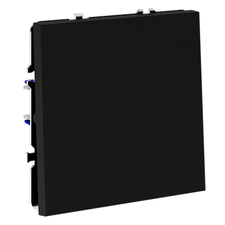 Проходной переключатель встраиваемый VOLTUM S70 одноклавишный (черный матовый) VLS010308