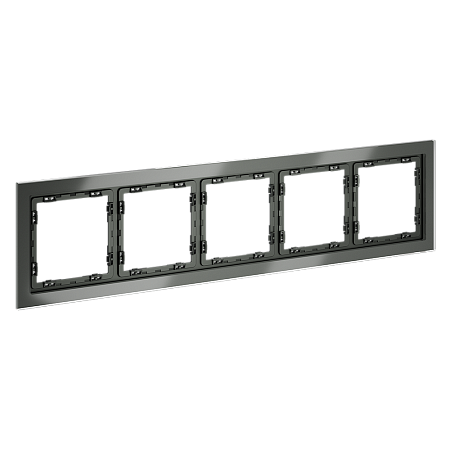 Рамка стеклянная VOLTUM S70 на 5 постов, (титан, стекло) VLS110506 Рамка стеклянная VOLTUM S70 на 5 постов, (титан, стекло) VLS110506