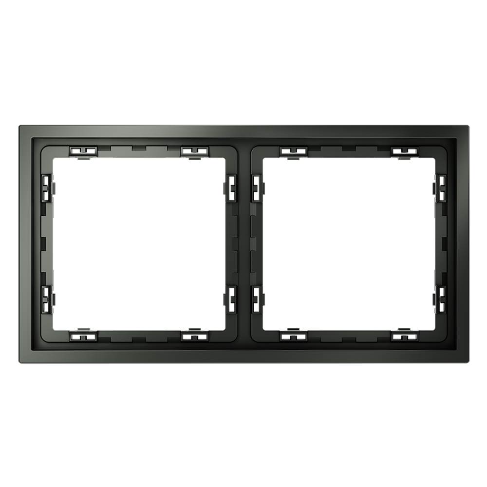 Рамка пластиковая VOLTUM S70 на 2 поста, (титан) VLS100206