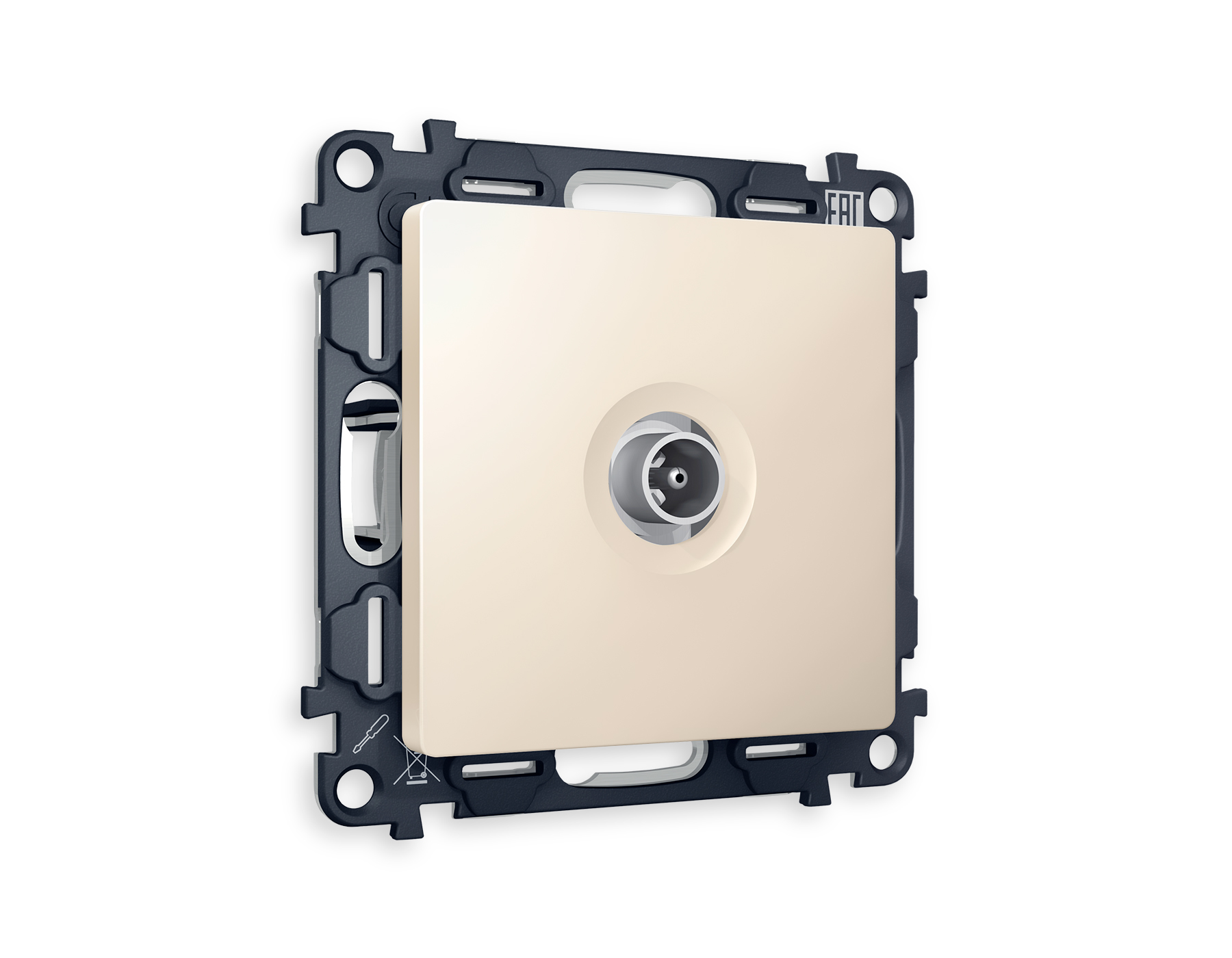 Комплект механизма TV розетки оконечной Ambrella Volt ALFA MA333010