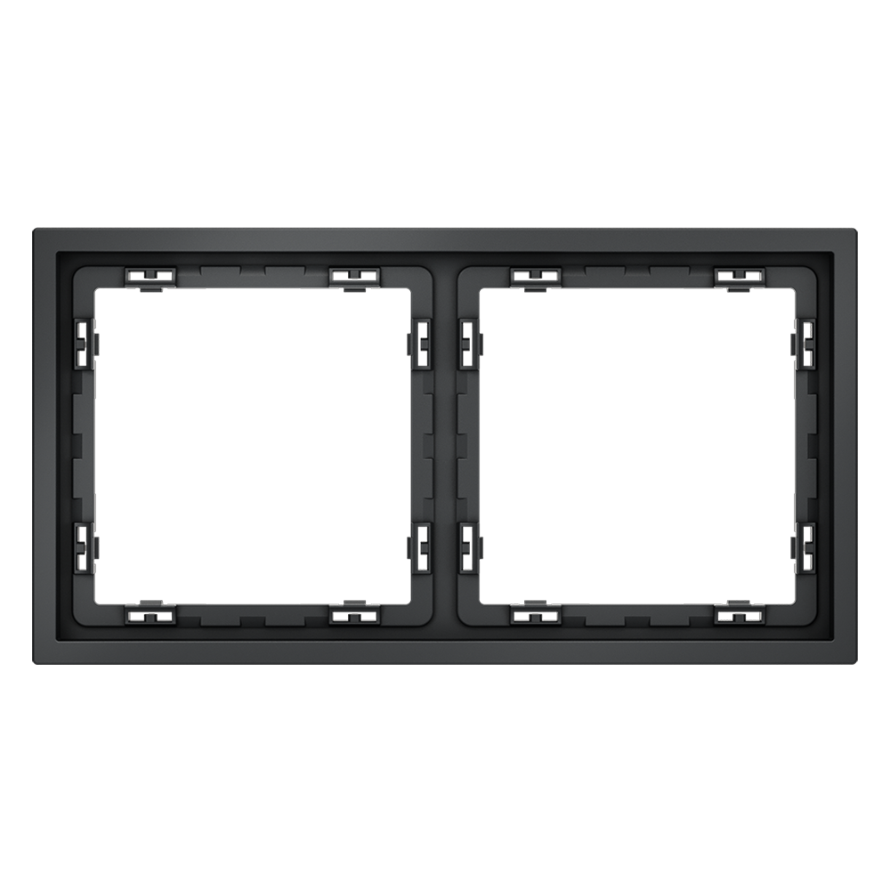 Рамка пластиковая VOLTUM S70 на 2 поста, (графит) VLS100207