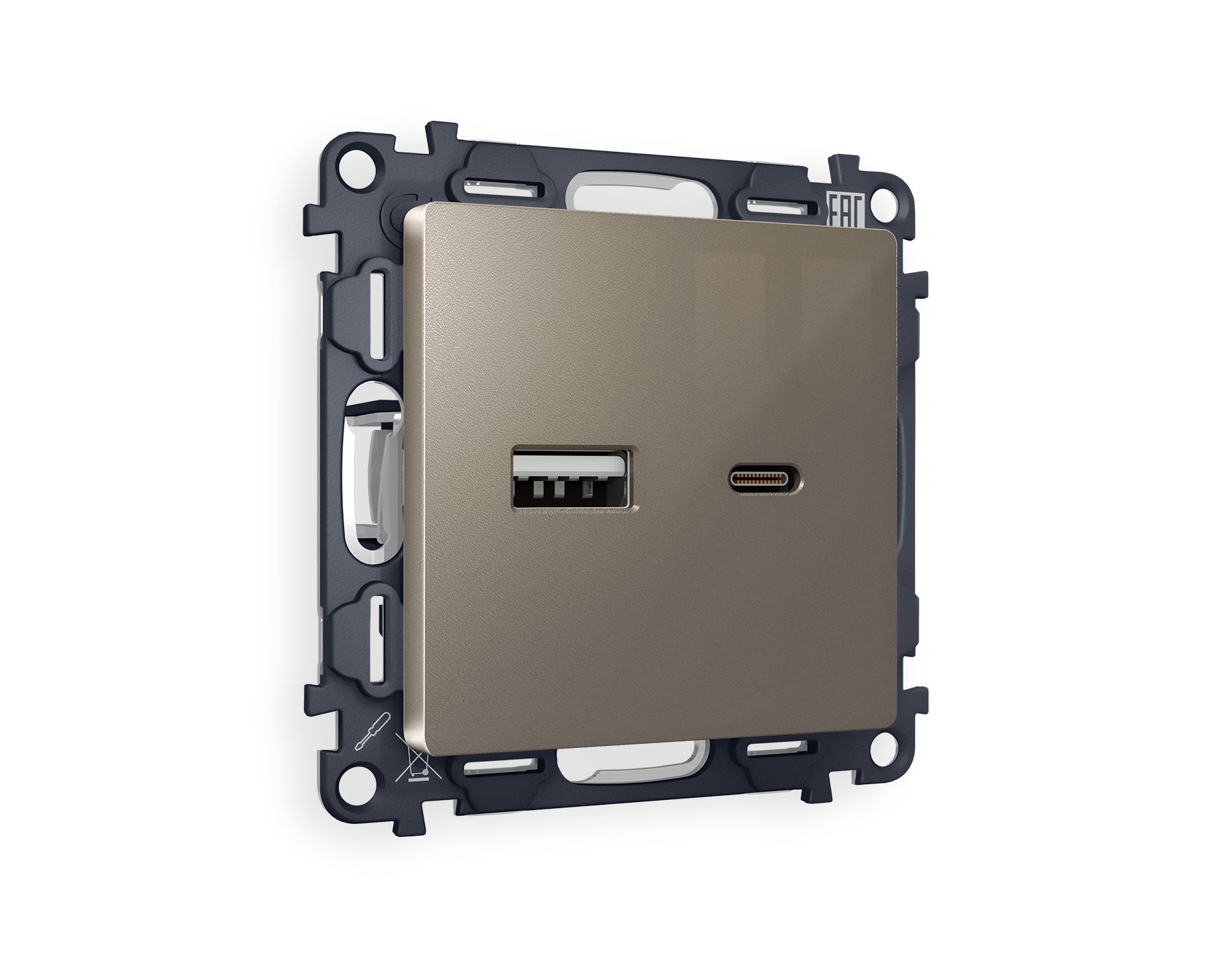 Комплект механизма розетки Ambrella Volt ALFA MA641010