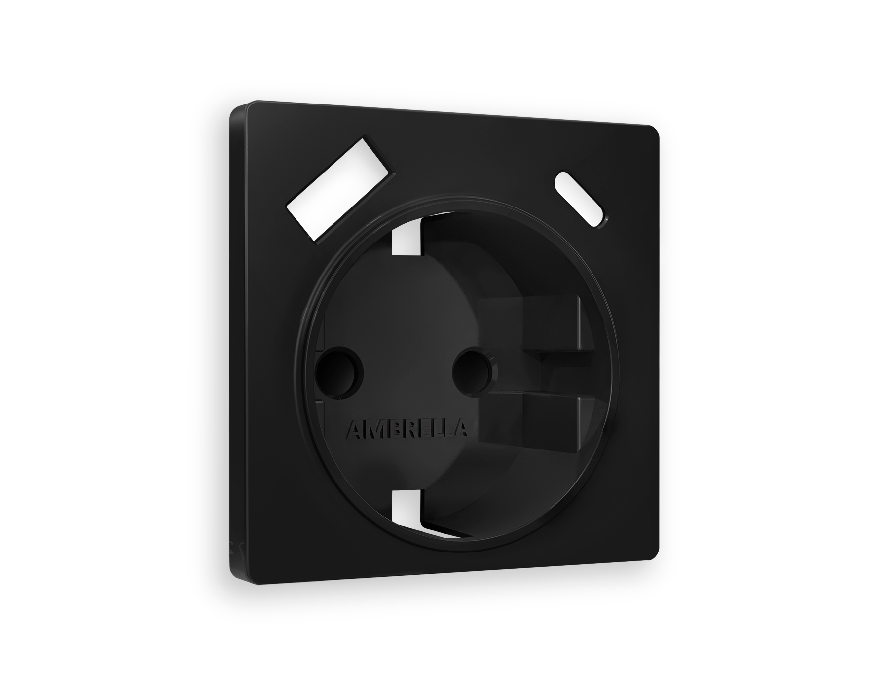 Лицевая панель для электрической розетки с заземлением со шторками 2USB A+C QUANT Ambrella Volt ALFA AP8100